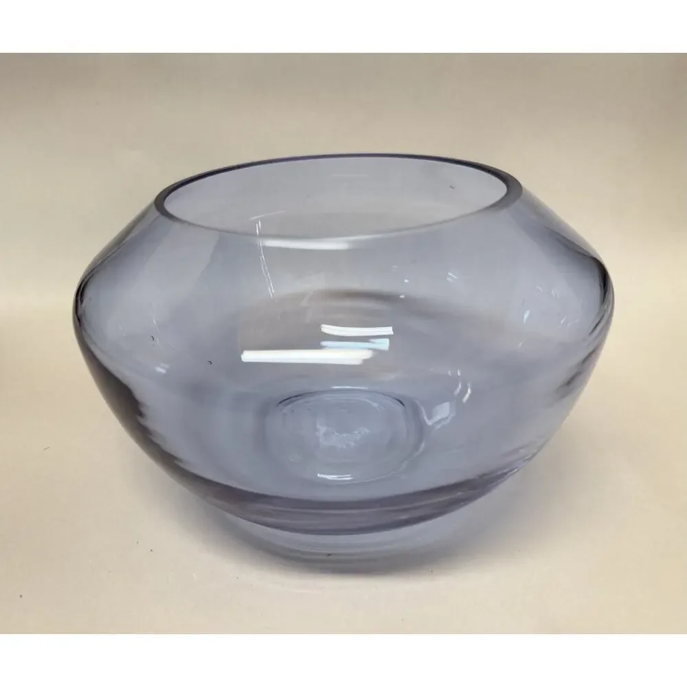 Alexandrite Neodymium Floating Rose Bowl Vase 5” Beveled Rim Art Glass